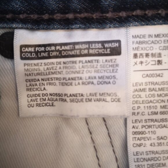 Levi's 513 Men's Straight Leg Size 34 Waist Medium Wash Jeans - Picture 8 of 10